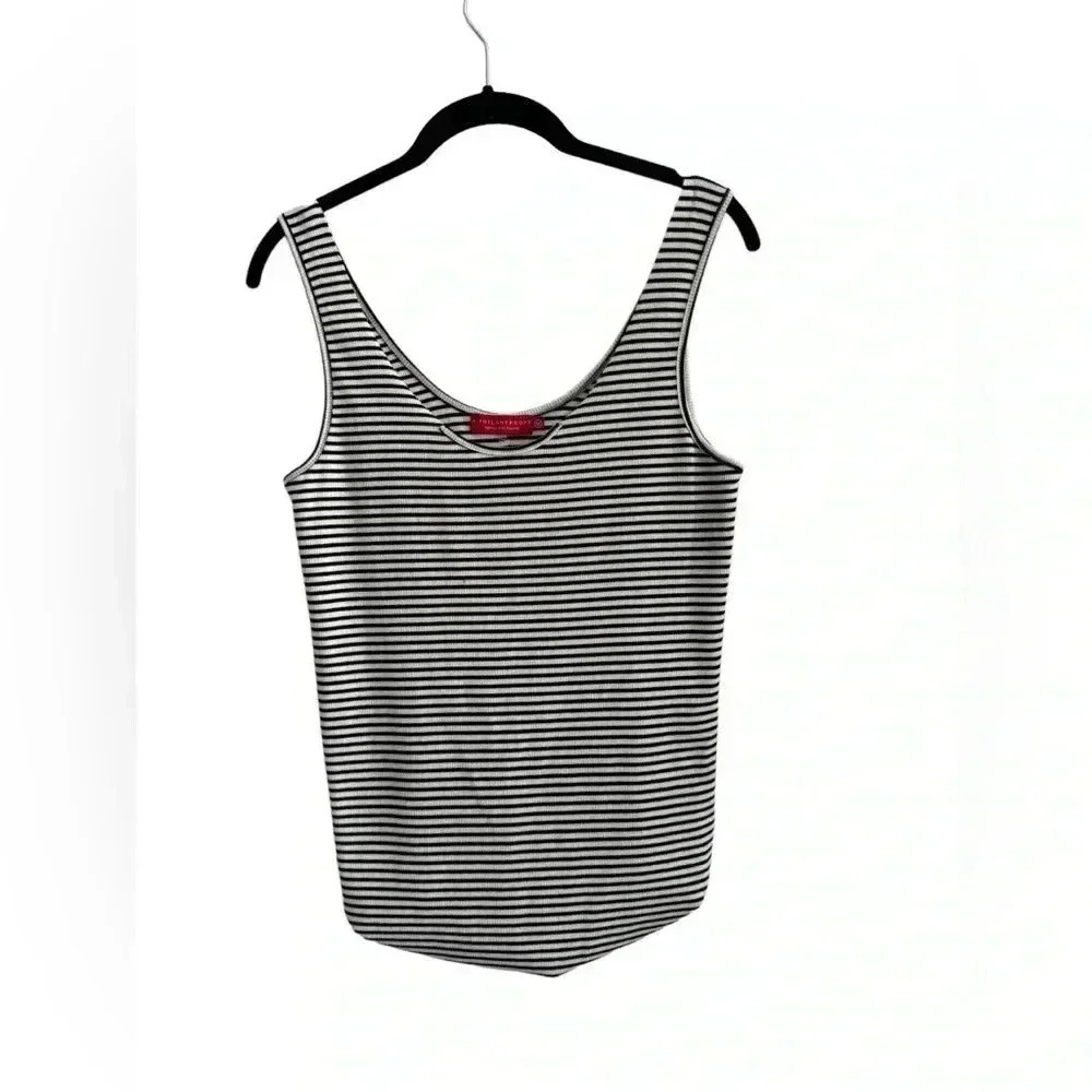 n: PHILANTHROPY Hollywood Striped Sleeveless Tee